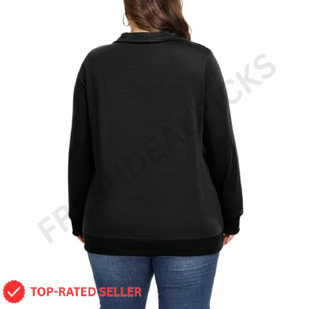 Quilted Pattern Quarter Zip Pullover Lightweight … - image 4